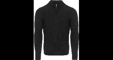 Carisma Heren Trui Opstaande Kraag Gebreid Zwart 7798 - L