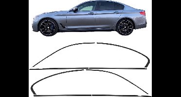 Shadow Line Raam Sierlijsten Hoogglans Zwart Geschikt voor Bmw 5 Serie G30 G31 520 530 540 550 M5