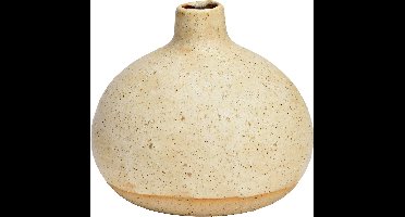 Vaas van keramiek beige (B/H/D) 13x12x13cm alleen voor droogbloemen