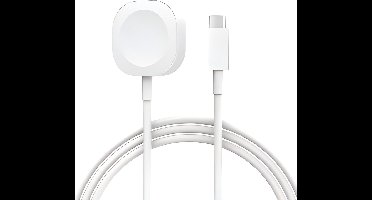 Magnetische oplader geschikt voor Apple Watch 1/2/3/45/6/7/8/9/10/SE - USB C - charger suitable for Apple Watch - 1 Meter - snellader - wit - kabel geschit voor apple watch