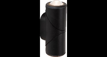 Lucide ERIN - Wandspot / Wandlamp Binnen/Buiten - LED - 2x5W 2700K - IP65 - Zwart