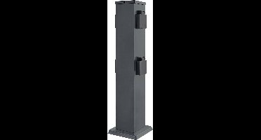 Heitronic 501335 Stopcontactsplitter Antraciet Kinderbeveiliging