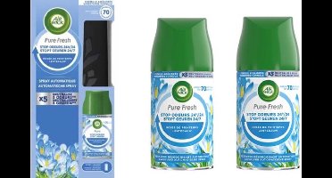 Air Wick Freshmatic Starterkit Antraciet Grijs - Pure Lentedauw + 2 Extra Navullingen