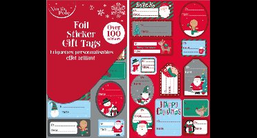 100 x Kerst Naamstickers Naam etiketten - Folie Etiketten - Kerst