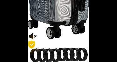 Kofferwiel Beschermers 8x - Siliconen – Set Van 8 Stuks – Bagage Beschermers - Reisaccessoires – Zwart