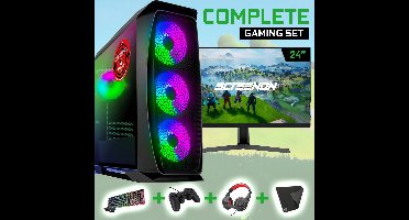 ScreenON - Gaming Set - X150126 - V1 (GamePC.X150126 + 24 Inch Monitor + Toetsenbord + Muis)