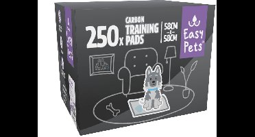 Easypets Carbon Puppy Training Pads - 250 stuks - Zindelijkheidstraining - Hondentoilet - 58 x 58 cm