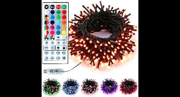 oCreon Kerst Lichtslinger 10M 100LED USB Waterdicht Kleurveranderend met Afstandsbediening en Timer