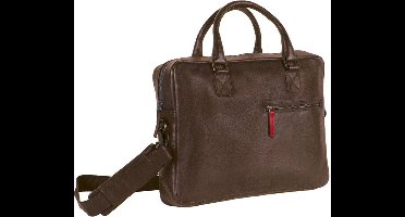 MUSTANG Leren Business tas Laptoptas met laptopvak Buxton Docubag Cognac Bruine