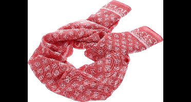 GUESS Sjaal Jacquard Scarf 80X180 Coral Koraalrood