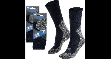 Apollo wandelsokken - blauw - volwassenen - maat 35/38 - Outdoor - Coolmax - Voor intensief gebruik - 2x paar