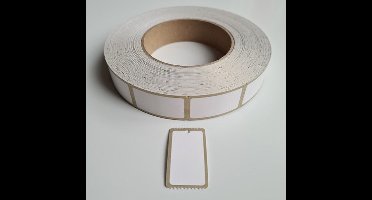 Hangetiket op rol 25x42 mm GOUDrand 1000