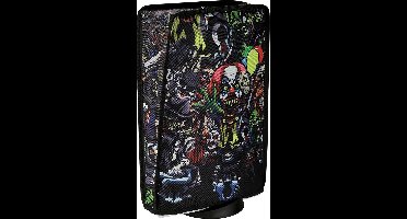 oCreon Nylon Stofbeschermer voor PS5 - Waterdichte Anti-Kras Hoes voor Console - Scary Party