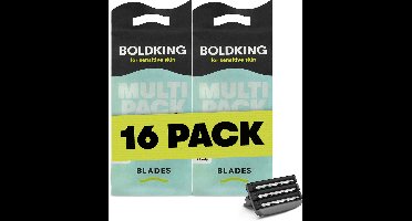 Boldking Scheermesjes Sensitive - 13+3 Gratis Scheermesjes Vrouw & Man- Scheermesjes voordeelverpakking gevoelige Huid - 16 Razor Blades