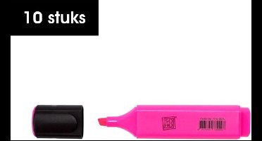 SOHO Tekstmarkers Neon Roze – 10 stuks