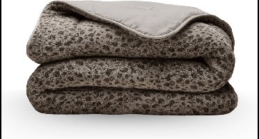 Zelesta® Teddybed Panter Taupe 140x200 - Teddy Dekbedovertrek - 30 dagen proefslapen - Fluffy Dekbedovertrek - Wasbaar dekbed - Dekbed zonder overtrek