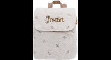 Jollein Teddy rugtas lovely met geborduurde naam