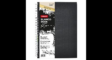 SOHO Schrift met harde kaft – Collegeblok – Houtvrij chamois papier – Dubbel spiraal – Harde kaft – 196 pagina’s – A4 formaat – Blanco