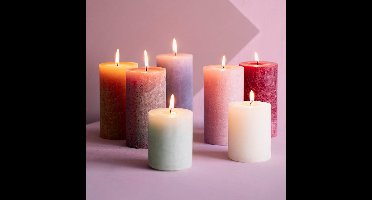 Bolsius - Rustiek stompkaars - 300/100 - 1 Stuk- Misty Pink