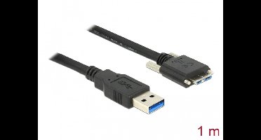 DeLOCK 1m USB 3.0 USB-kabel USB 3.2 Gen 1 (3.1 Gen 1) USB A Micro-USB B Zwart