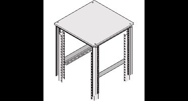 SCHROFF Eurorack Geleiderail, 25 kg, 600D, 1 paar