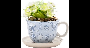 Alice in Wonderland Teacup met nep plantje