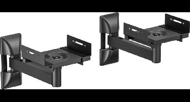 Speaker muurbeugel universeel - wandmontage speakers - luidspreker muurbeugel - muurmontage speakers - draaibaar roteerbaar kantelbaar - 25 kg belastbaar - set van 2 stuks