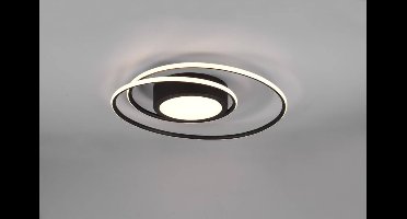 TRIO YAVA - Plafondlamp - Zwart mat - incl. 1x SMD 56W - Afstandsbediening - Geintegreerde dimmer - Traploos instelbare lichtkleur - Niet geschikt voor externe dimmer - Lichtbron niet vervangbaar