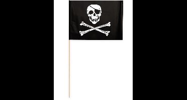 50 Papieren zwaai vlaggen 20 x 30 centimter Piraat