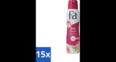 FA - Pink Passion - Deodorant Spray - Roze Roos - 150 ml - Bulkverpakking - 15 stuks