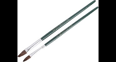 AUTOLAKPENSELEN SET, MT. 1-3, PONY HAAR, FSC GROEN GELAKTE HOUTEN STEEL 2 DELIG