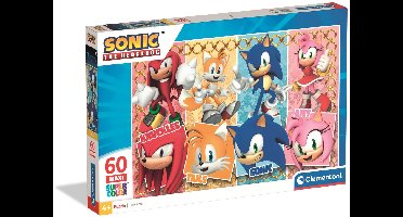 Clementoni - Puzzel - 60 Maxi Stukjes - Sonic - Kinderpuzzel - Vanaf 4 jaar