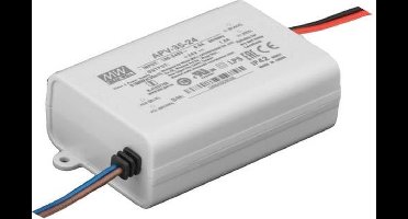MW Mean Well APV-35-24 LED-transformator Constante spanning 36 W 0 - 1.5 A 24 V/DC Niet dimbaar, Overbelastingsbescherm
