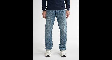 Petrol Industries Heren Loose Fit Jeans Lewis - Comfort Stretch Denim Broeken - Organisch Katoen - Casual Spijkerbroek - Blauw - Maat W36L36