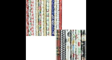 XXL Kerstmis cadeaupapier - Kerstpapier inpakpapier voor Kerst - diversen afmetingen - 12 rollen