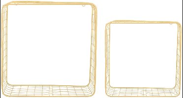 Present Time Wandrek Reja - Zachtgeel - 15x35x35cm - Scandinavisch