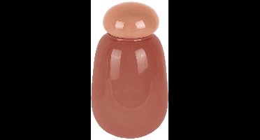 Present Time Vaas Nuevo Dulce - Zachtroze - 12.5x12.5x22cm - Glas - Scandinavisch - Bloemenvaas - Woondecoratie - Decoratieve vaas voor woonkamer of slaapkamer - Moederdag - Moederdag cadeautje - Moederdag cadeau voor mama