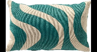 Dutch Decor OCEANE - kussenhoes outdoor 30x50 cm - waterafstotend en uv-bestendig - Latigo Bay - blauw