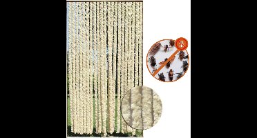 ApexArte® Vliegengordijn Kattenstaart - Deurgordijn - Hordeur - Beige