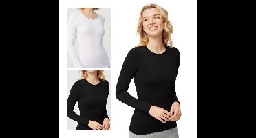 Ysabel Mora - Onderhemd Dames met Lange Mouwen - Zwart - S