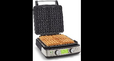 Wafelijzer Glossy Black (incl. 2 sets wafelplaten)