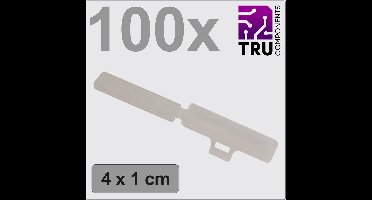 TRU COMPONENTS TC-12888600 T24CA082 Kabelmarkeringdrager Markeringsvlak: 9.5 x 41.5 mm Transparant Aantal markeringen: