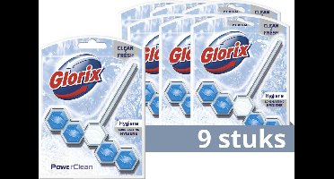 Glorix Toiletblok Power Clean Hygiëne - 9 x - Voordeelverpakking
