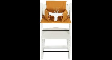 Trixie Afwasbaar Kussen Eetstoel - Mr. Fox - Makkelijk Afwasbaar - Past op Tripp Trapp stoel - Kinderstoel Verkleiner - Oranje