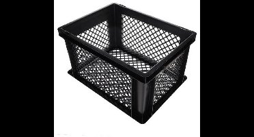 Benson Fietskrat - 5x - zwart - lichtgewicht - 40x30x22 cm - melkkrat