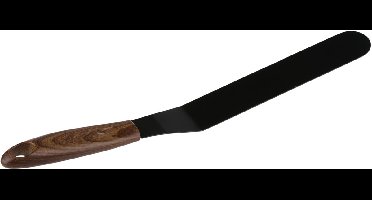 Alpina Keukengerei bakspatel/bakspaan - zwart - kunststof en metaal - 31 x 3 cm - bakken en omkeren