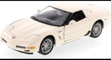 Corvette Z06 (Crème) (20 cm) 1/24 Maisto - Speelgoed auto - Modelauto - Schaalmodel - Miniatuurauto