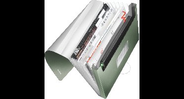 Leitz Style Projectmap A4 - met 6 Uitklapbare Vakken en Elastische Sluiting - voor 280 A4 Vel - Zeegroen