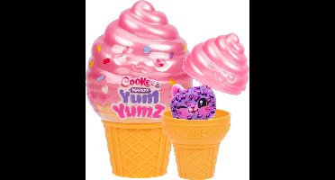 Cookeez Makery Yum Yumz 1-pack - pluchen knuffeltje in een ijshoorntje