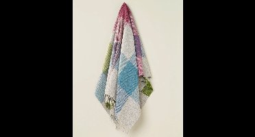 Bronte by Moon Plaid | HARLAND (Heather) 100% Wol | 140x185cm | Wollen Deken Kleurrijk Geblokt | Made in UK